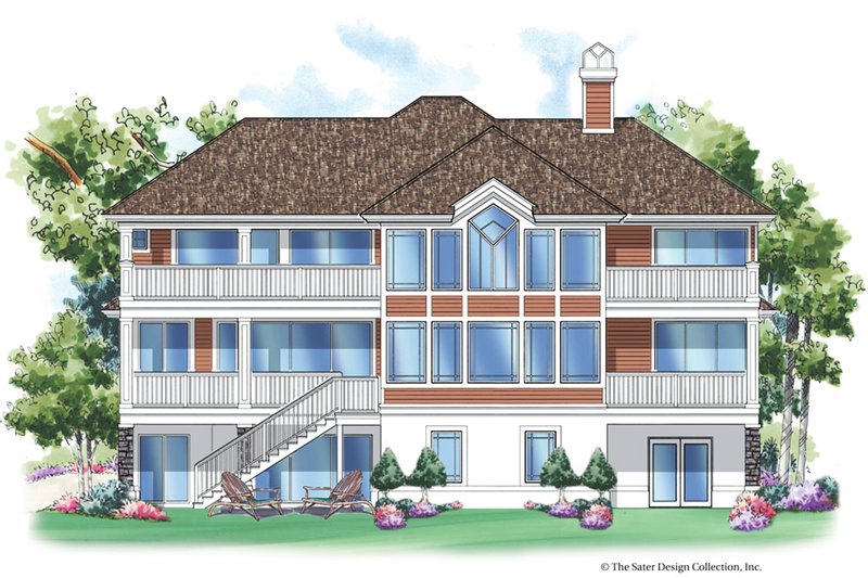 Home Plan - Exterior - Rear Elevation for Traditional House Plan #930-133 - 5 bed, 4.5 bath