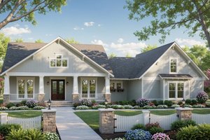 House Blueprint - Farmhouse Exterior - Front Elevation Plan #21-604