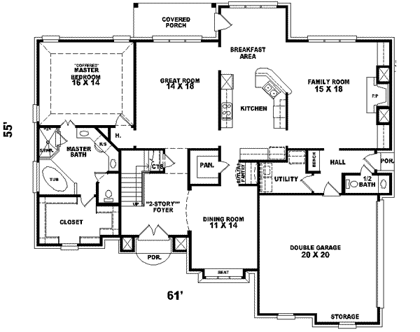 European Floor Plan - Main Floor Plan #81-563