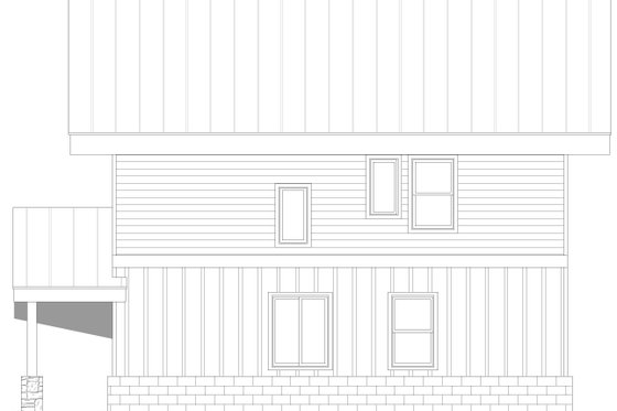 Exterior - Rear Elevation for Beach House Plan #932-976 - 3 bed, 2 bath