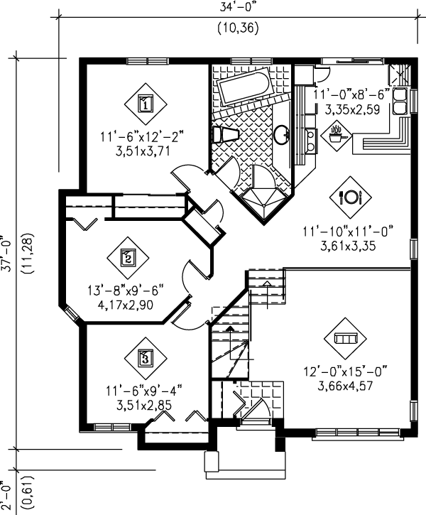 Floor Plan - Main Floor Plan #25-1029