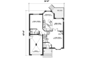 European Style House Plan - 3 Beds 2.5 Baths 2089 Sq/Ft Plan #138-265 
