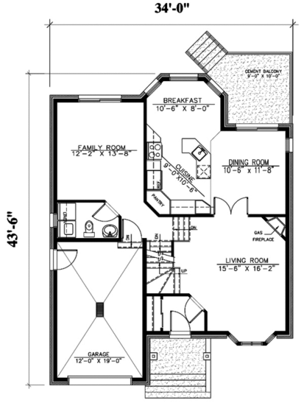 European Floor Plan - Main Floor Plan #138-265