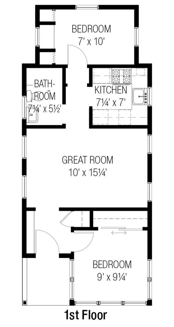 Cottage Floor Plan - Main Floor Plan #915-16