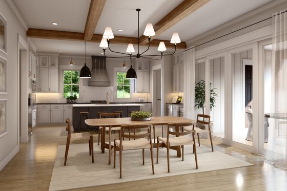 Interior - Dining Room for Farmhouse House Plan #430-260 - 4 bed, 3.5 bath