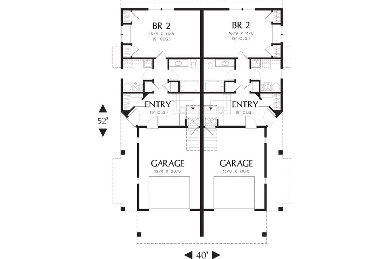 Architectural House Design - Floor Plan - Main Floor for Modern House Plan #48-628 - 2 bed, 2 bath