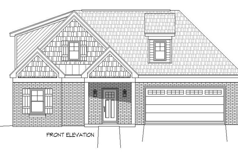 House Blueprint - Exterior - Front Elevation 3 for Country House Plan #932-259 - 3 bed, 2 bath