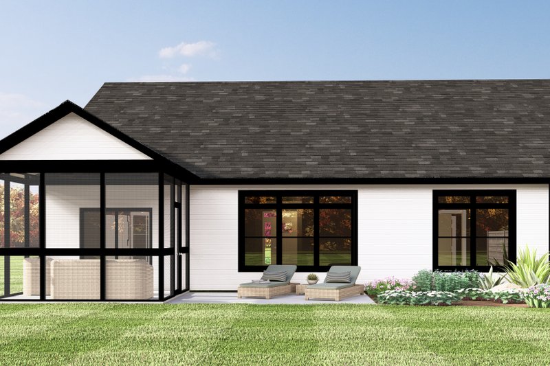 Architectural House Design - Exterior - Rear Elevation for Craftsman House Plan #1064-325 - 3 bed, 2 bath