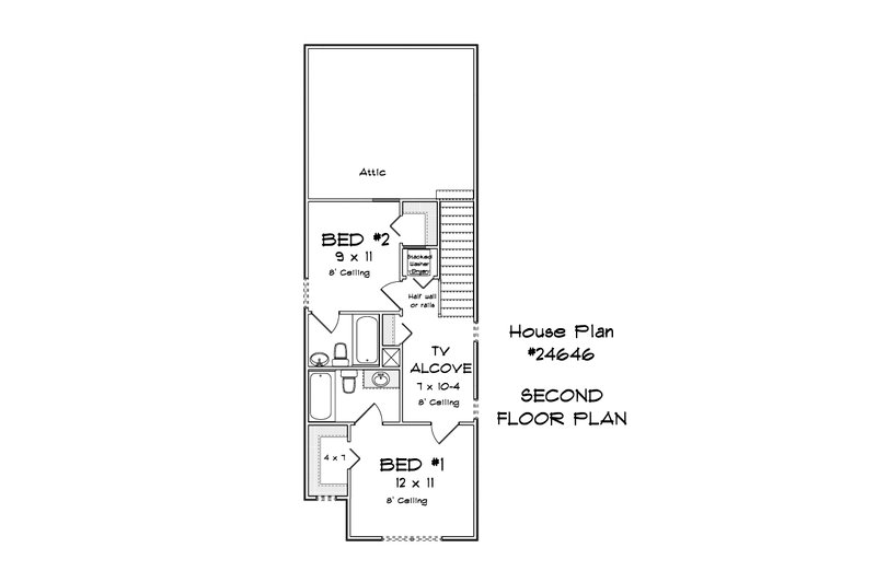 Dream House Plan - Floor Plan - Upper Floor for Cottage House Plan #513-2439 - 3 bed, 3 bath