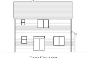 Exterior - Rear Elevation for Craftsman House Plan #53-548 - 3 bed, 2.5 bath