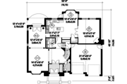 European Style House Plan - 4 Beds 2 Baths 3297 Sq/Ft Plan #25-4861 