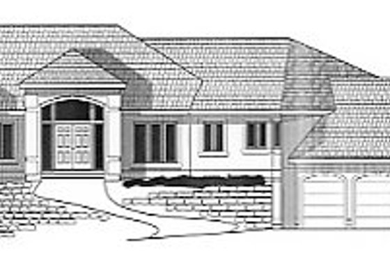 Exterior - Front Elevation for Modern House Plan #67-390 - 4 bed, 3.5 bath