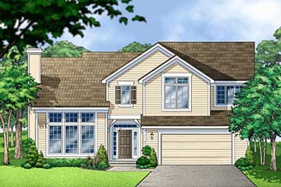 Exterior - Front Elevation for Traditional House Plan #67-657 - 3 bed, 2 bath