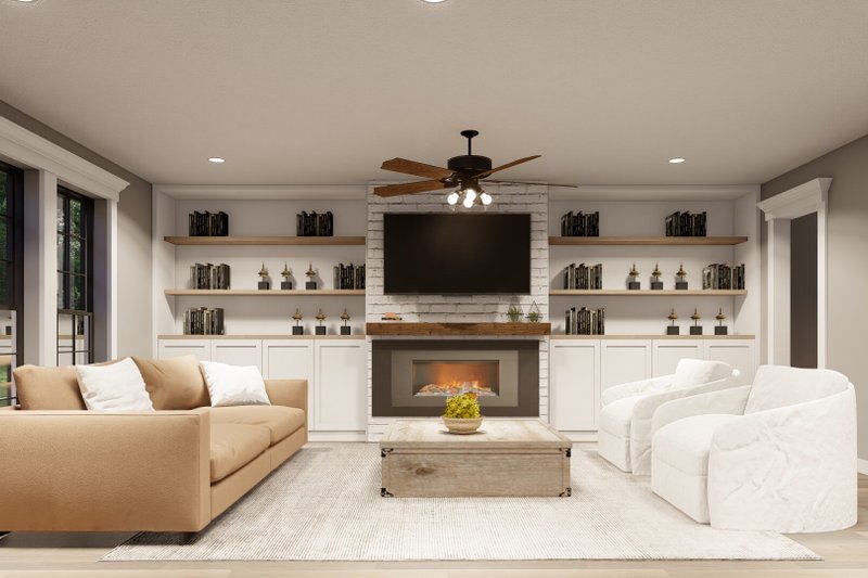 House Plan Design - Interior - Family Room 3 for Farmhouse House Plan #17-286 - 4 bed, 2.5 bath