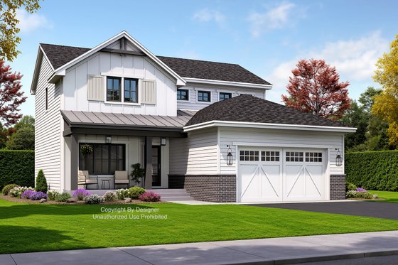 Exterior - Front Elevation 4 for Farmhouse House Plan #51-1380 - 3 bed, 3.5 bath