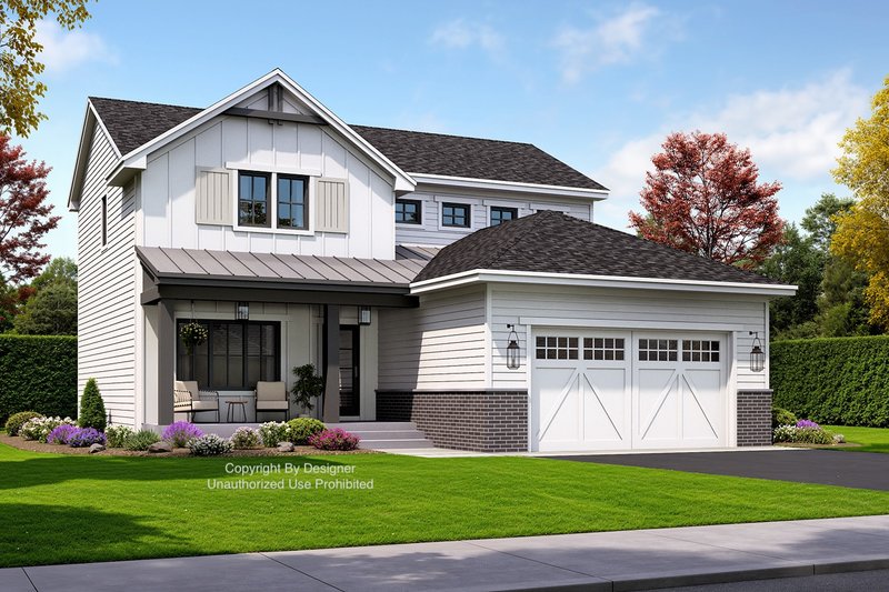 Home Plan - Exterior - Front Elevation 4 for Farmhouse House Plan #51-1380 - 3 bed, 3.5 bath