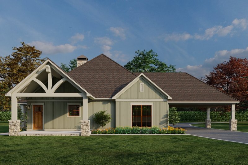 Home Plan - Craftsman Exterior - Front Elevation Plan #923-4