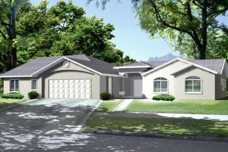 House Blueprint - Ranch Exterior - Front Elevation Plan #1-657