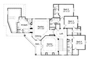 European Style House Plan - 4 Beds 4.5 Baths 4333 Sq/Ft Plan #411-378 