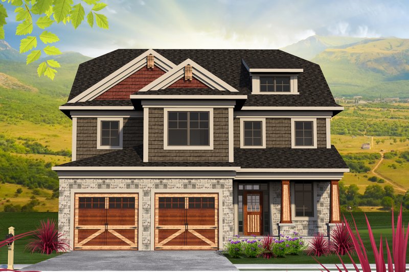 Traditional Style House Plan - 3 Beds 2.5 Baths 2622 Sq/Ft Plan #70-1201