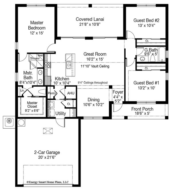 Cottage Floor Plan - Main Floor Plan #938-103