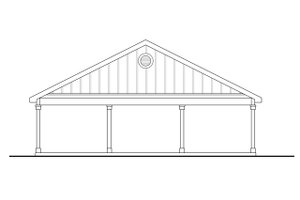 Exterior - Rear Elevation for Traditional House Plan #124-1322, 0 bath