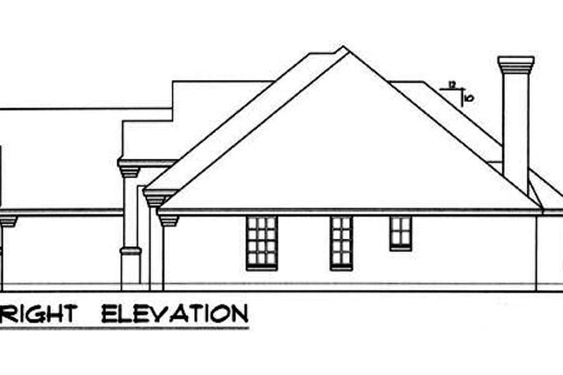 Architectural House Design - Exterior - Other Elevation 1 for European House Plan #40-160 - 4 bed, 2 bath