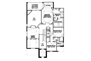 Floor Plan - Upper Floor for European House Plan #141-351 - 4 bed, 3.5 bath