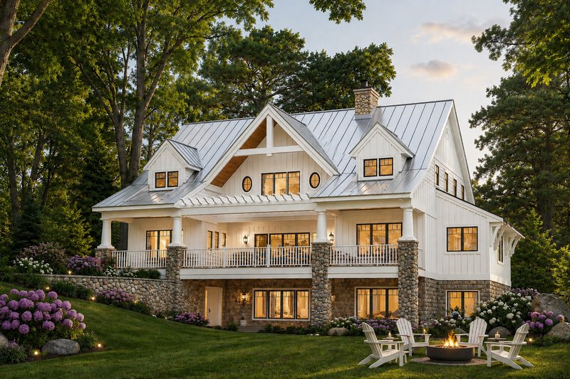 House Blueprint - Exterior - Rear Elevation 1 for Farmhouse House Plan #928-415 - 5 bed, 4 bath