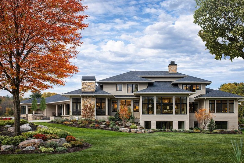 Dream House Plan - Exterior - Rear Elevation for Contemporary House Plan #928-287 - 4 bed, 3.5 bath