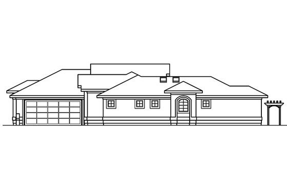 Exterior - Other Elevation 1 for Ranch House Plan #124-501 - 3 bed, 2.5 bath