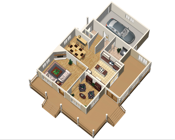 House Blueprint - Country Floor Plan - Main Floor Plan #25-4703