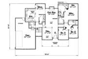 Country Style House Plan - 3 Beds 2 Baths 2040 Sq/Ft Plan #20-683 