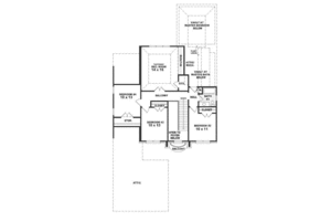 Floor Plan - Upper Floor for European House Plan #81-278 - 3 bed, 3 bath