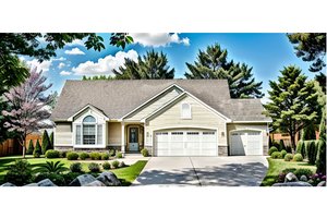 Home Plan - Traditional Exterior - Front Elevation Plan #58-177