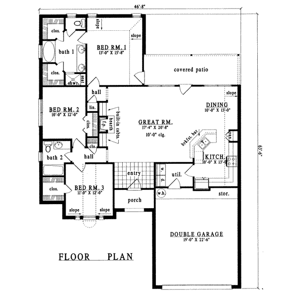 Traditional Floor Plan - Main Floor Plan #42-238