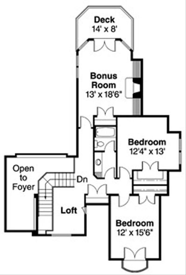 Home Plan - European Floor Plan - Upper Floor Plan #124-722
