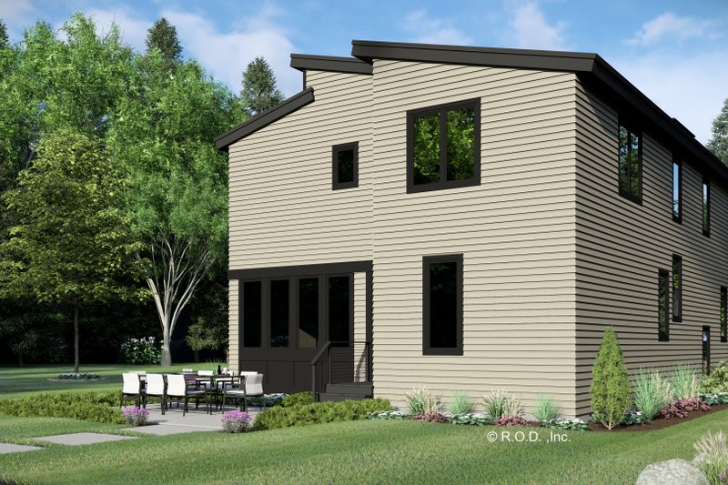 Home Plan - Exterior - Rear Elevation 2 for Modern House Plan #51-1281 - 5 bed, 3.5 bath