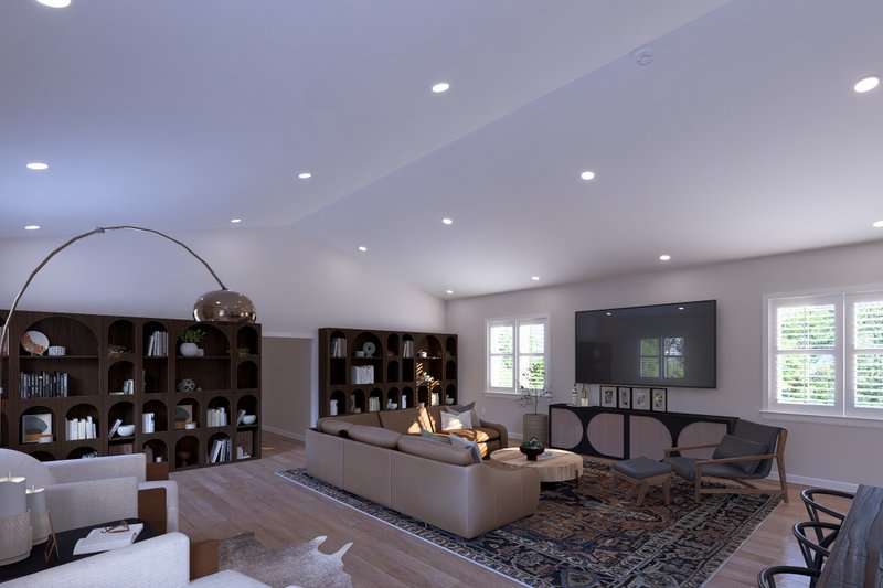 House Blueprint - Interior - Family Room 2 for Barndominium House Plan #1060-506 - 8 bed, 5 bath