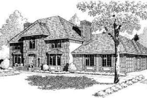 European Exterior - Front Elevation Plan #312-249