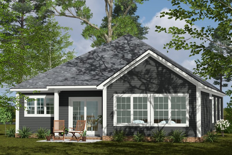 Architectural House Design - Exterior - Rear Elevation for Cottage House Plan #513-2420 - 3 bed, 2 bath