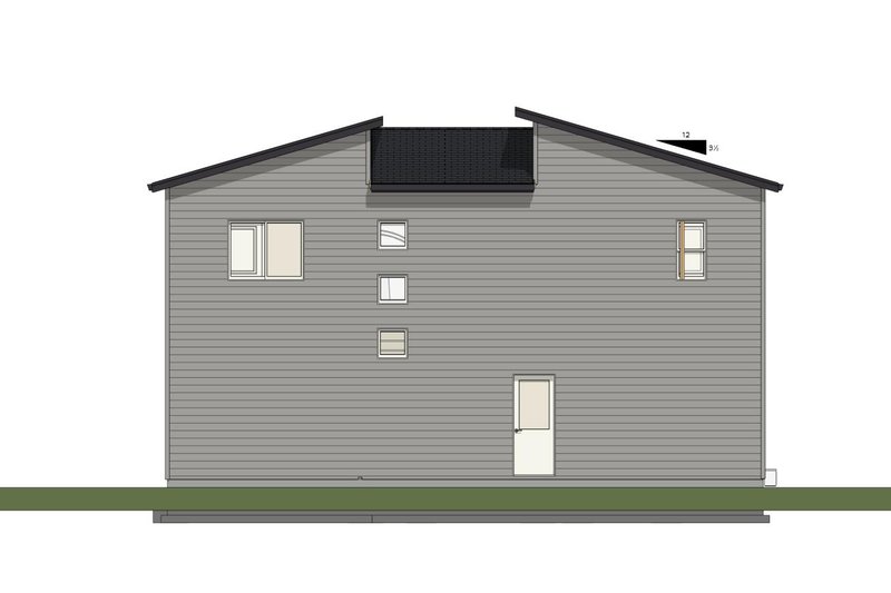 Architectural House Design - Exterior - Rear Elevation for Contemporary House Plan #943-52 - 3 bed, 2.5 bath