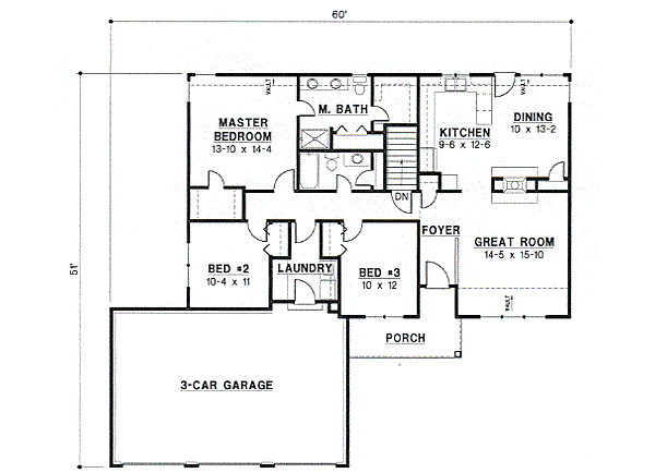 Traditional Floor Plan - Main Floor Plan #67-669