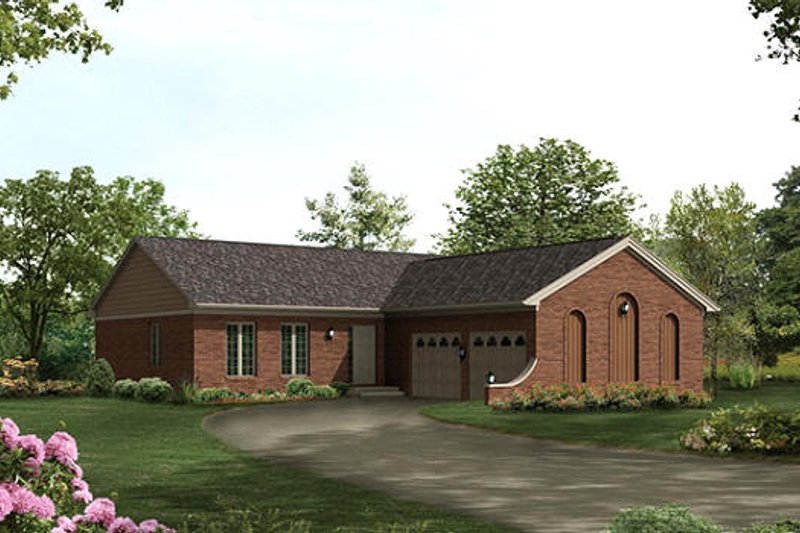 Dream House Plan - Ranch Exterior - Front Elevation Plan #57-232