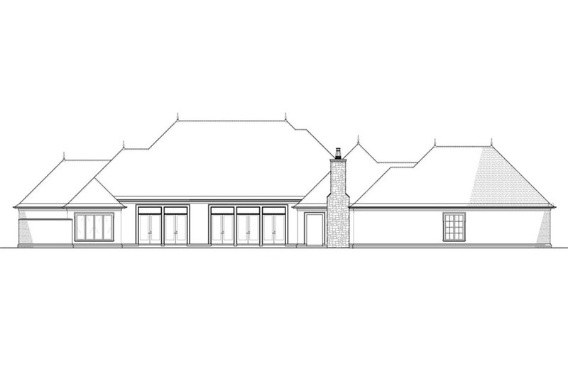 Dream House Plan - Exterior - Rear Elevation 3 for European House Plan #923-74 - 5 bed, 5.5 bath