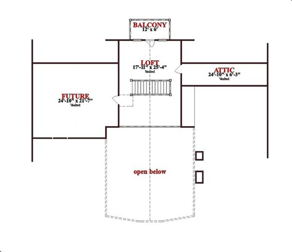 Craftsman Floor Plan - Upper Floor Plan #63-342
