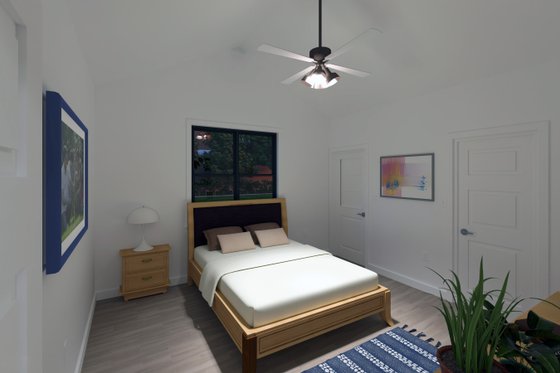 Interior - Master Bedroom for Farmhouse House Plan #1111-19 - 1 bed, 1.5 bath