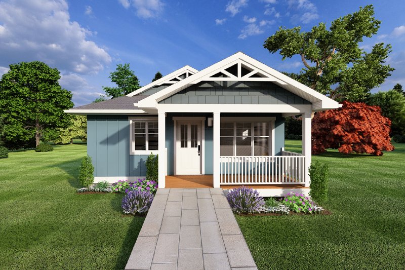 Dream House Plan - Craftsman Exterior - Front Elevation Plan #126-262