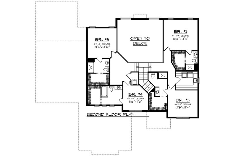 Modern Style House Plan - 5 Beds 5.5 Baths 3790 Sq/Ft Plan #70-1290 ...