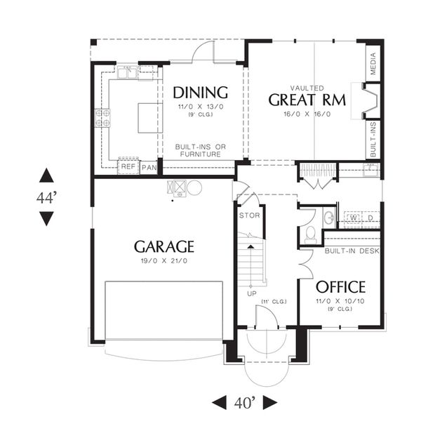 Home Plan - Traditional Floor Plan - Main Floor Plan #48-522